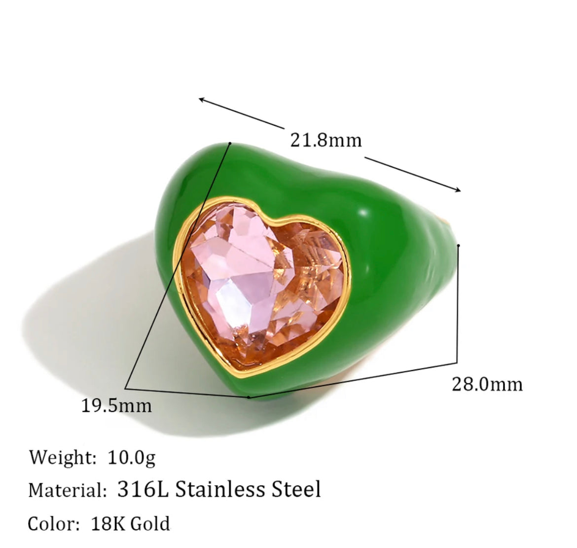 Heart Colorful Ring