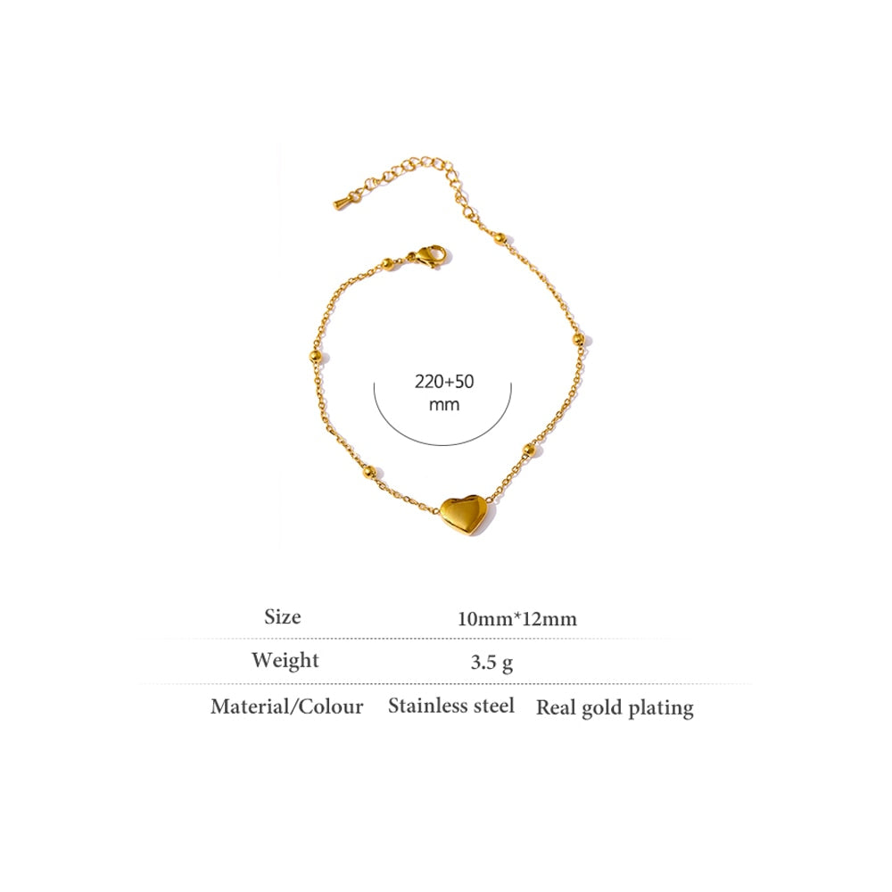 BEAD HEART ANKLET