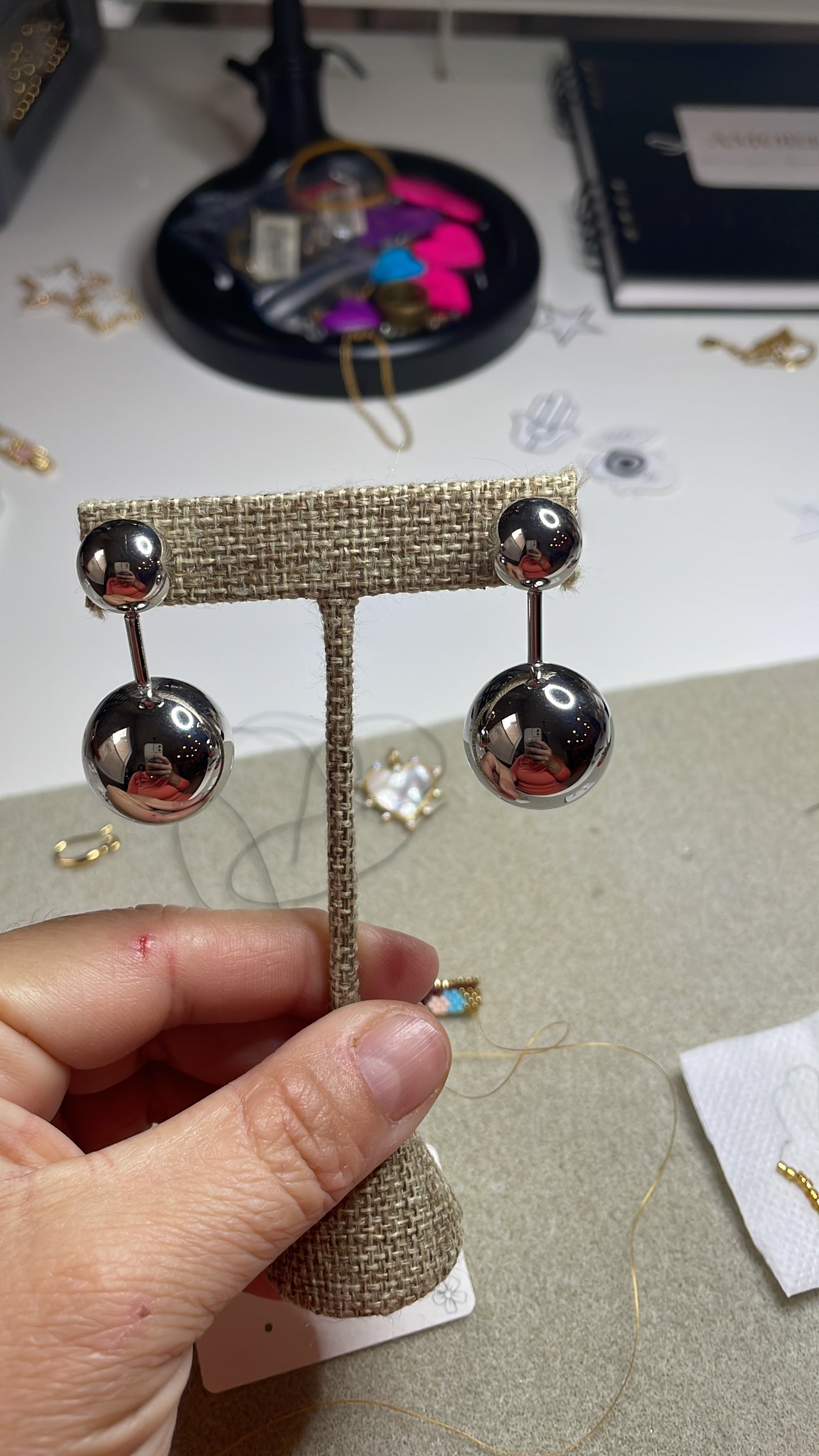 BIG BALL STUD EARRING