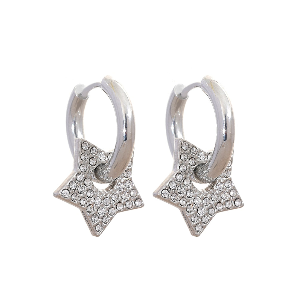 STAR HOOP EARRING