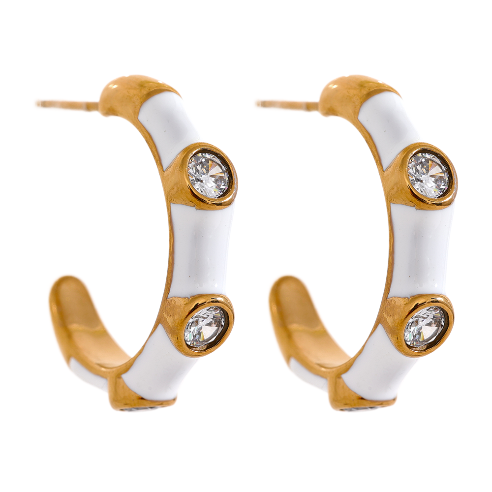 C SHAPE HOOP EARRING