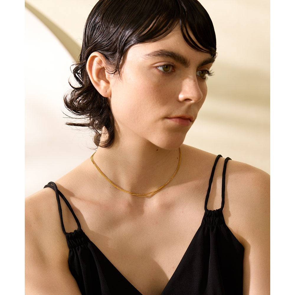 4 LAYERED CHOKER NECKLACE