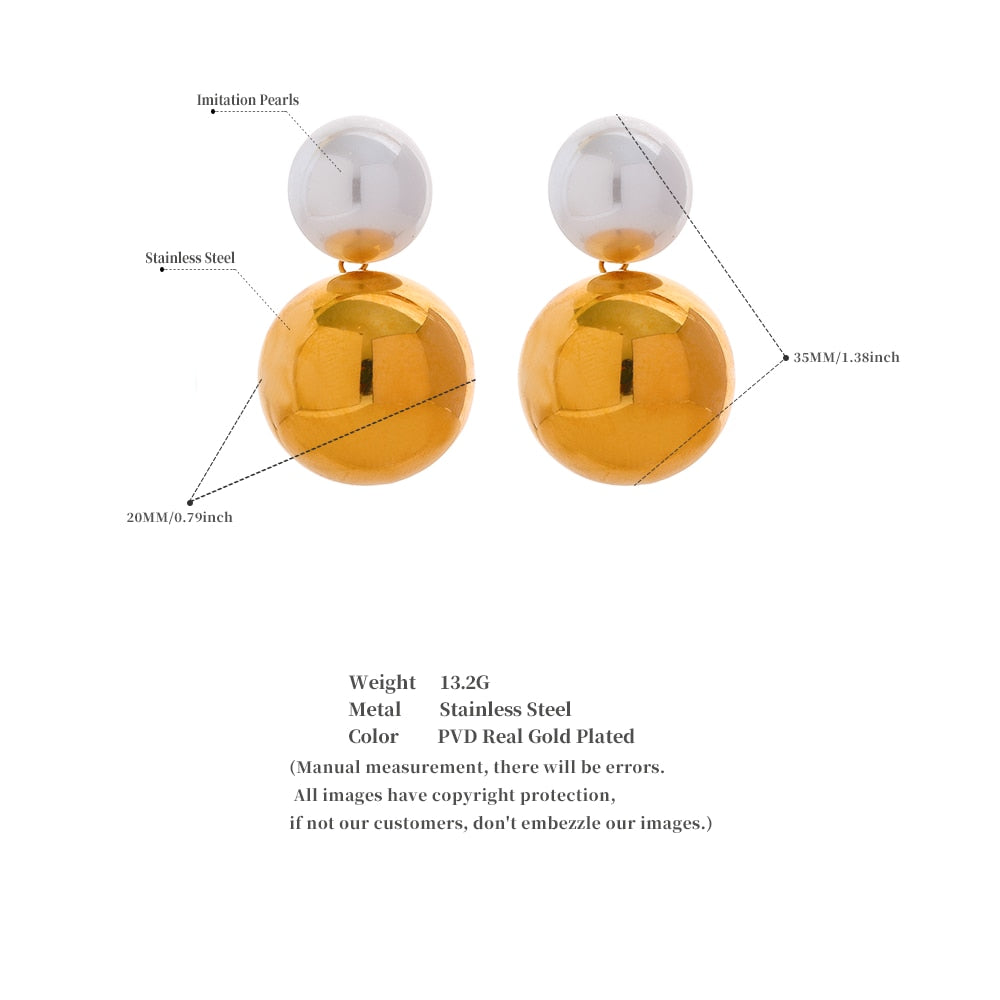 BIG BALL DROP EARRING