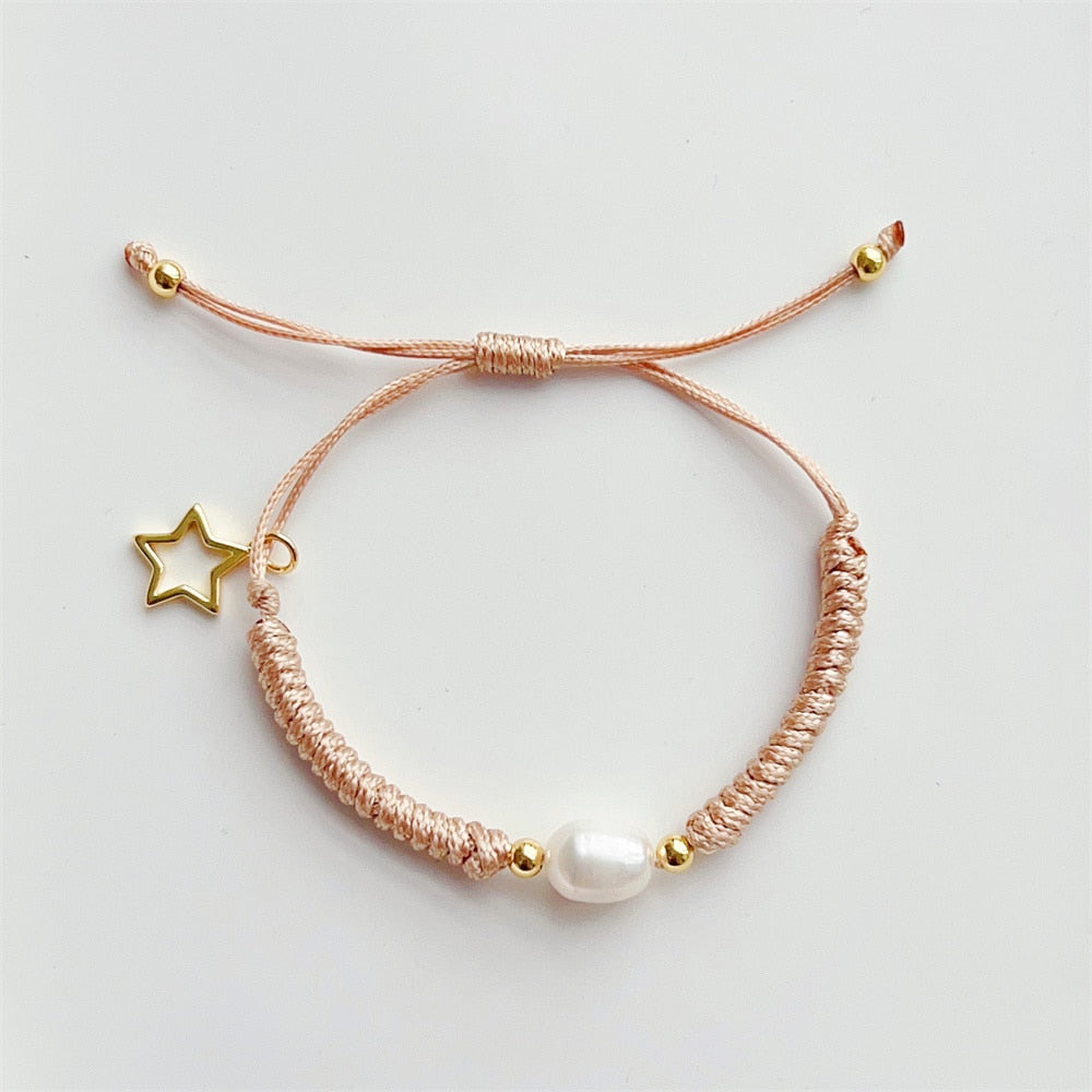 PEARL & STAR HANDMADE BRACELET