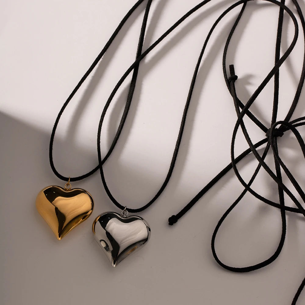 CHUNKY Heart Pendant Necklace