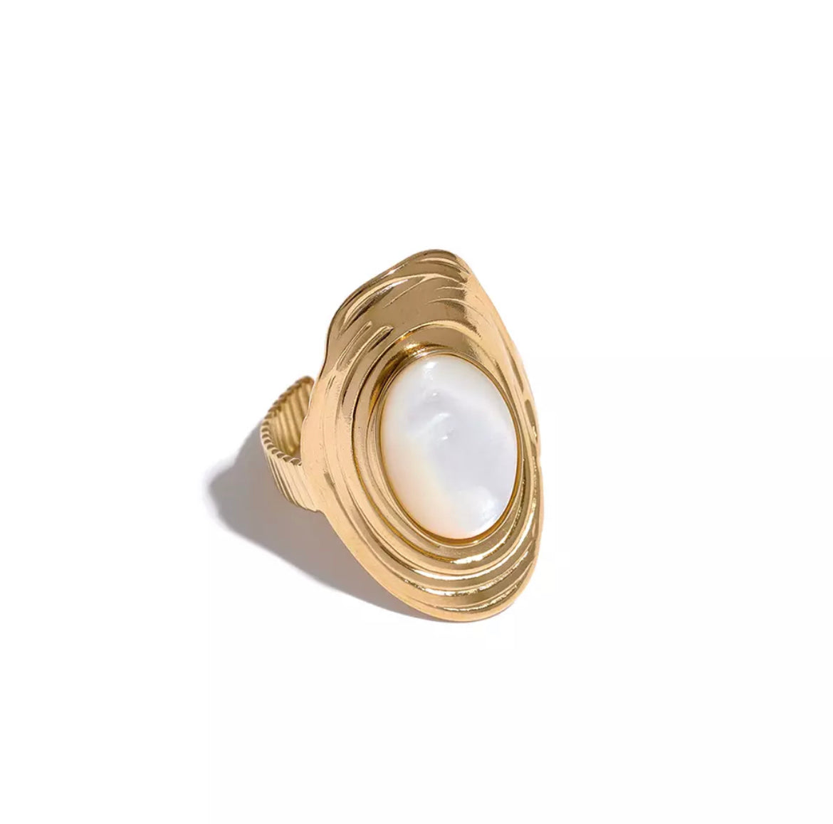 WHITE GLAZE RING
