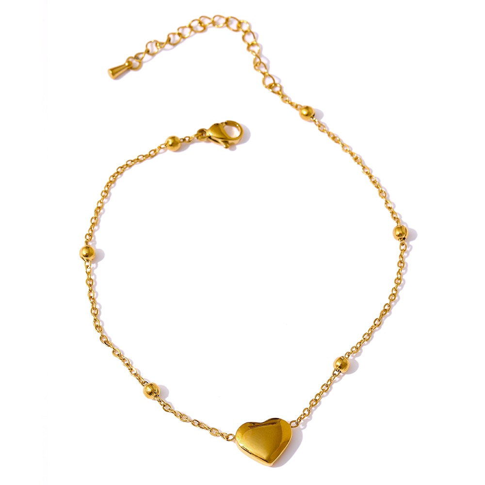 BEAD HEART ANKLET