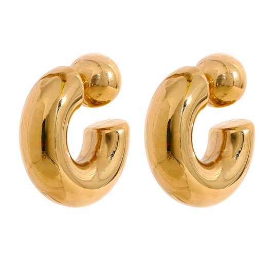 CHUNKY GOLD EARRING