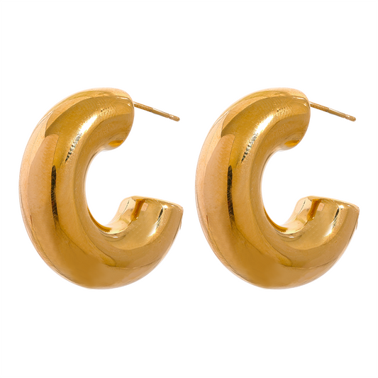 CHUNKY GOLD EARRING